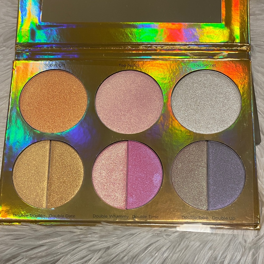 BH Cosmetics Highlighter Palette with Gold and Silver Shades